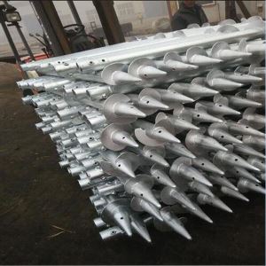 High Strength Galvanized Ground Screw Pile for Foundations / Building Material Helical Ground Screw Piles for Foundations