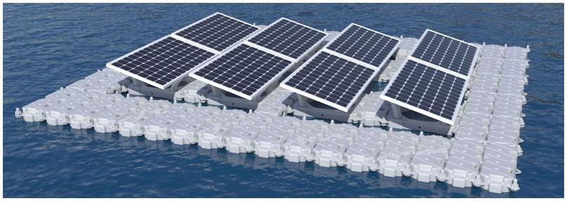 Floating Solar Panel System Mounting Brackets