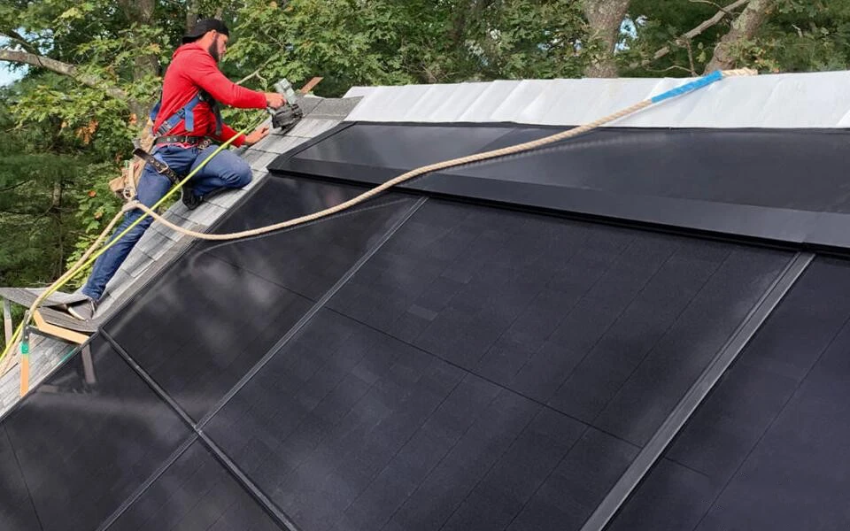 Solaria PV modules used in a GAF Energy project Solaria PV modules used in a GAF Energy project