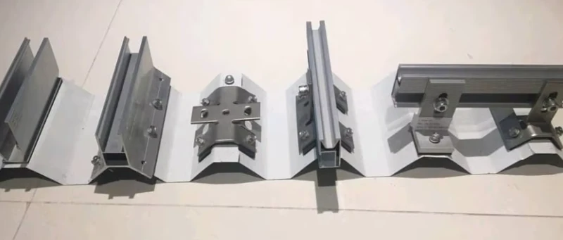 Metal Roof Solar Attachment Details Profile-specific metal roof solar brackets and rail attachment details
