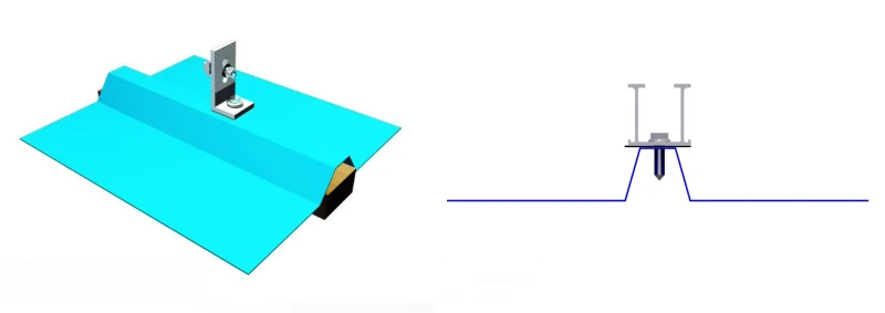 Metal Roof Solar Bracket Data Metal roof solar bracket dimensions and technical data reference