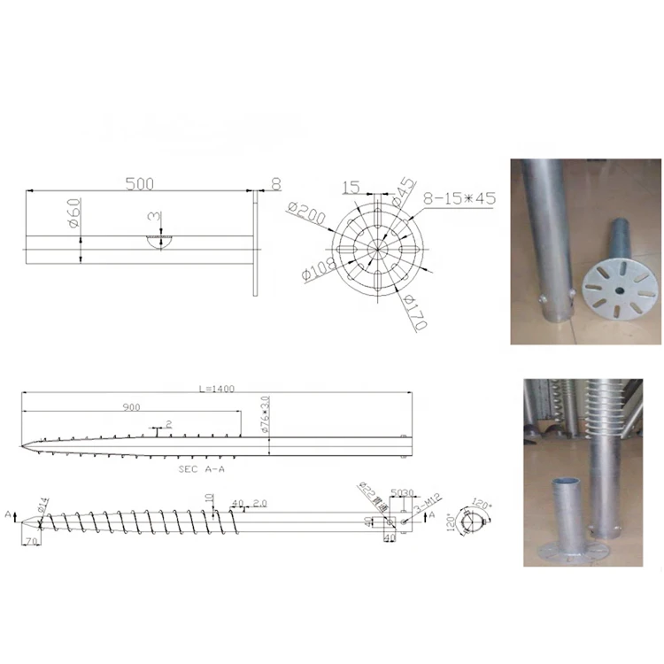 Heavy Duty Ground Screw Details Heavy Duty Ground Screw Details