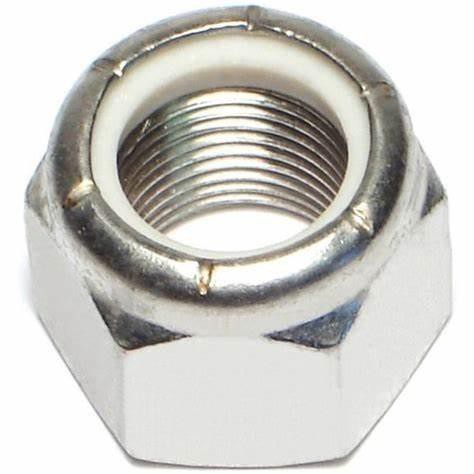 Solar PV Fastener Nylon Self Lock Nuts 8mm With Rings Stainless Steel Insert
