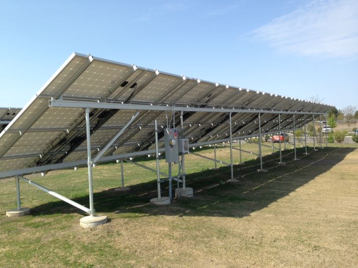 Solar Ground Panel Mounting Q235 Round Tube Installation