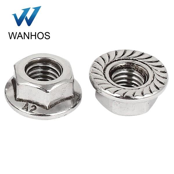 Solar Pv Fasteners Bolt HEX Serrated Flange Lock Nut SUS304 A2 M2 M3 M16 Stainless Steel