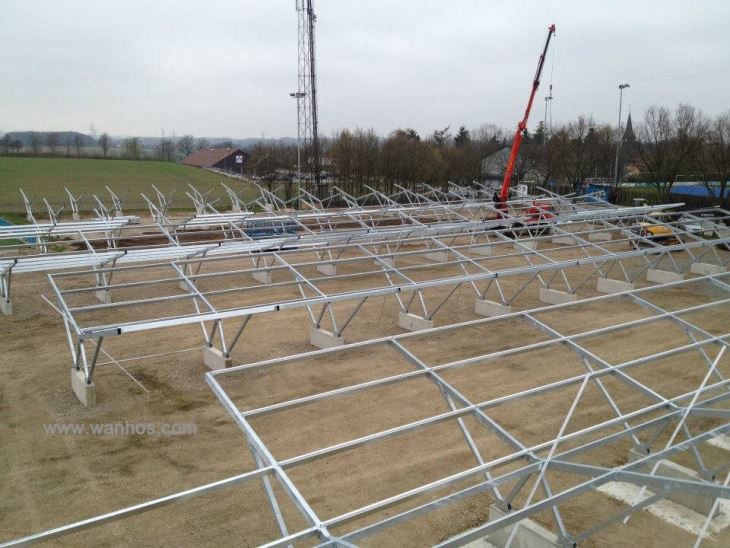Anodized Aluminum Car Parking / Carport Solar Energy Mounting System Pv Rack Design