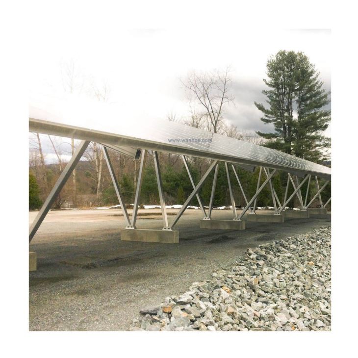 Anodized Aluminum Car Parking / Carport Solar Energy Mounting System Pv Rack Design