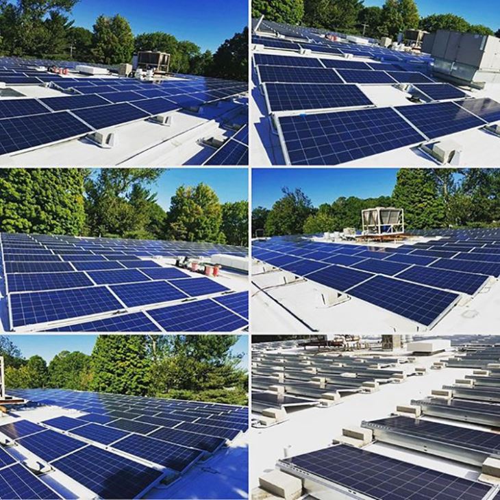 Off Grid Solar+energy+systems Concrete Flat Roof Ballasted Bracket