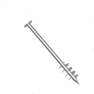 Galvanized Steel Four Blades Ground Screw