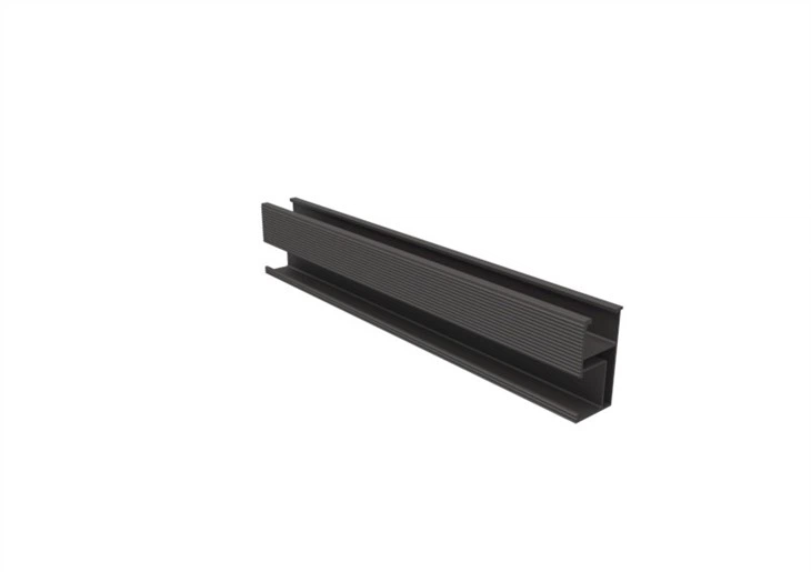 Black Mounting Kit Solar Panel Roof Aluminum Rail
